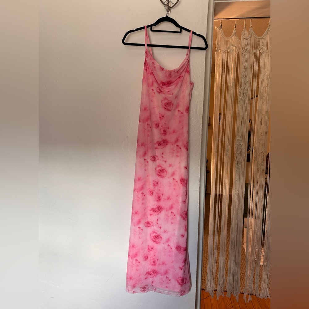 Pink Floral Max Dress